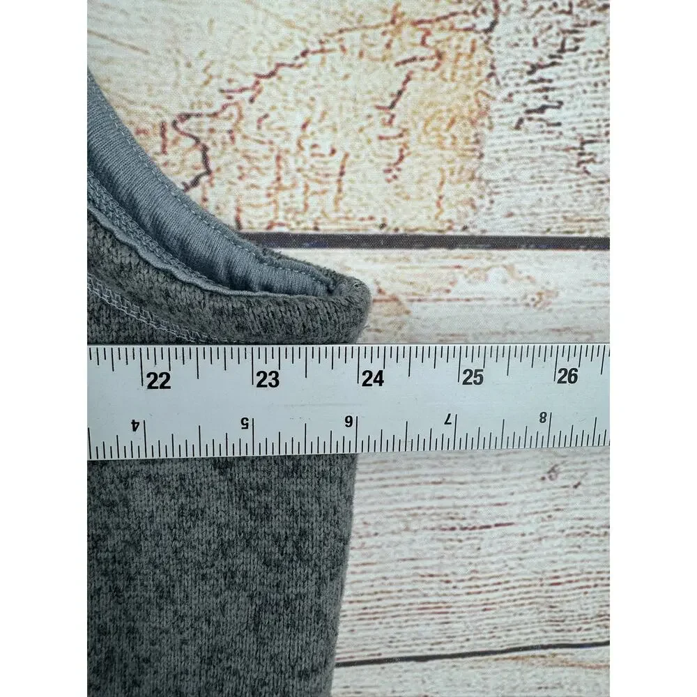 The North Face Full Zip Fleece Vest Mens XL Heathered Gray KERR Embroidered‎